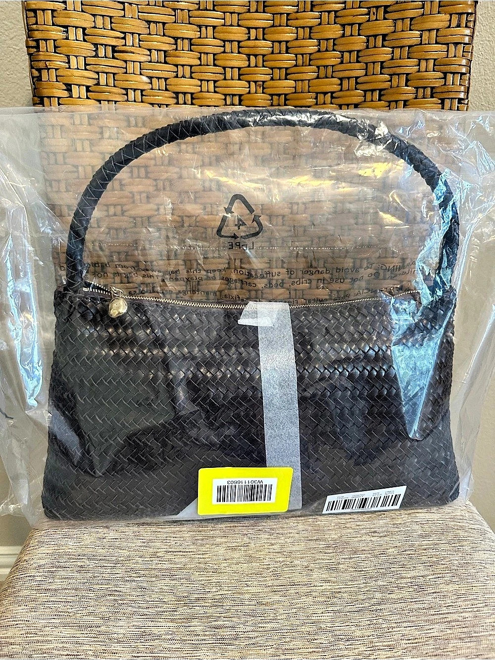 ☀️ New! MADEWELL Signature Woven Zip Top Shoulder Bag in Coffee Bean - Picture 6 of 10